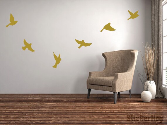Flying Birds Pattern Mini Wall Decals Graphic Vinyl Sticker | Etsy