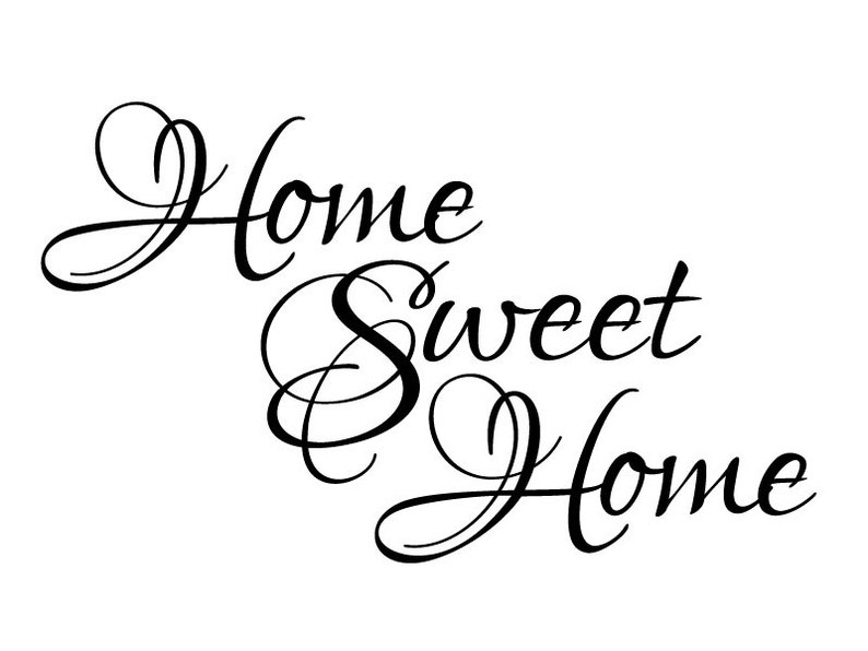 Wall Quote Home Sweet Home Vinyl Wall Decal 2 Graphics Home Decor image 1