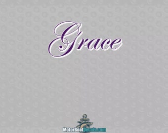 Grace 2C Boat Name Decals