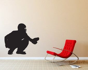 Baseball Player Catcher Silhouette Wall Vinyl Graphic Decal Boys Girls Bedroom Home Decor