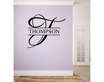 Personalized Family Name Wall Decal Monogram #11 Living and Family Room Vinyl Wall Decal Graphics Bedroom Home Decor