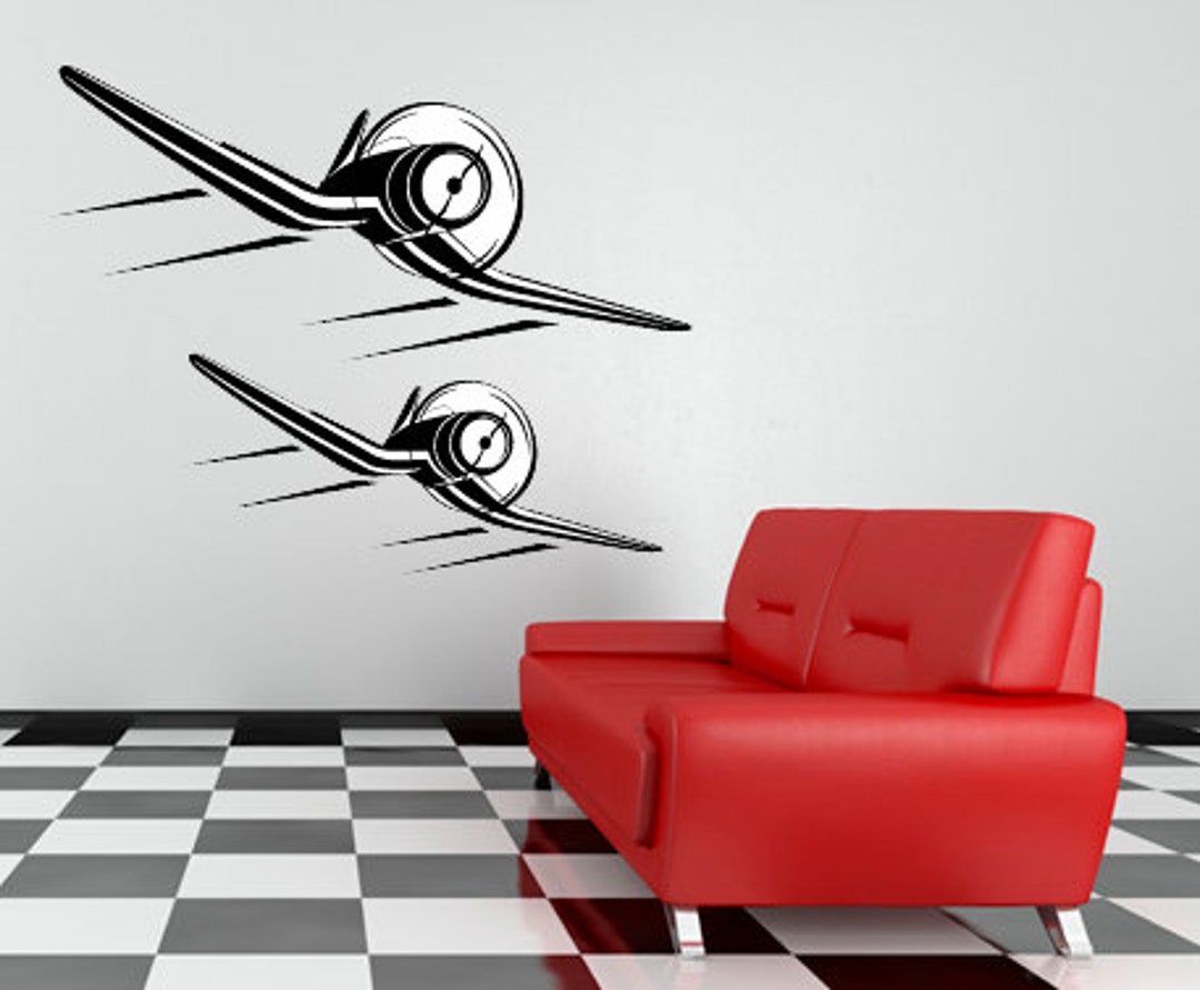 Vintage World War 2 Airplane F4U Corsair Wall Decal Vinyl Aviation ...
