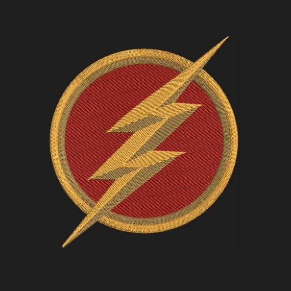 The Flash Logo Machine Embroidery Designs Instant Download Etsy