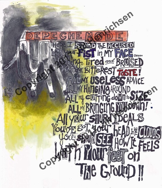 Depeche Mode S Useless Lyric Sample Etsy