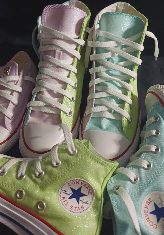 Buy WOMEN SIZE Handpainted and Washable Glitter sparkle Converse Chuck Taylors Online in India Etsy