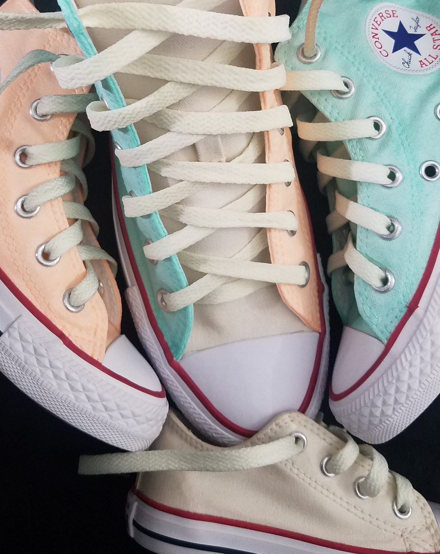 mint green converse low tops