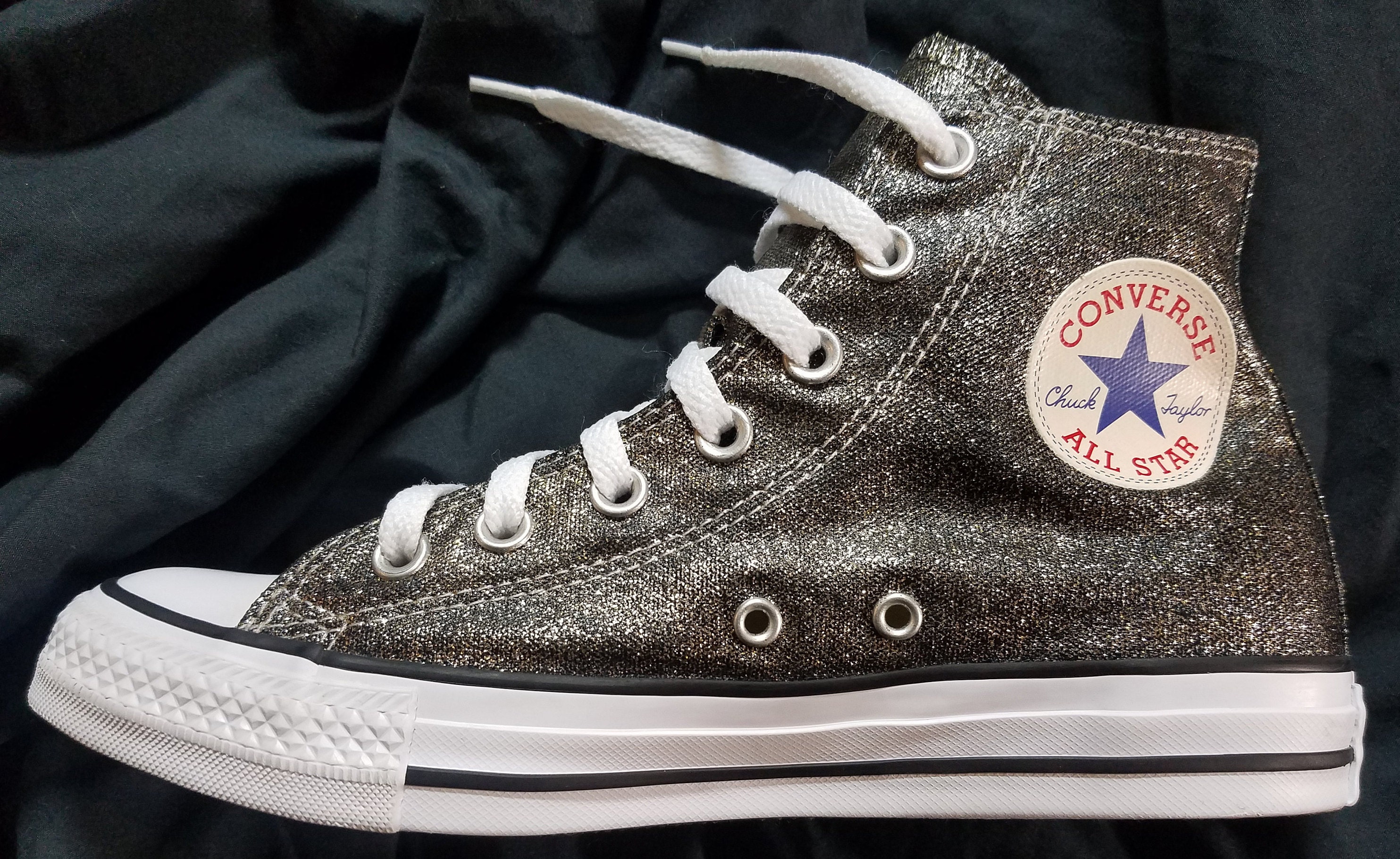 WOMEN SIZE Handpainted and Washable Glitter/sparkle Converse - Etsy