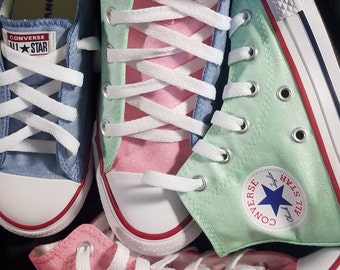 KIDS SIZE Handpainted and Washable Glitter sparkle Converse Chuck