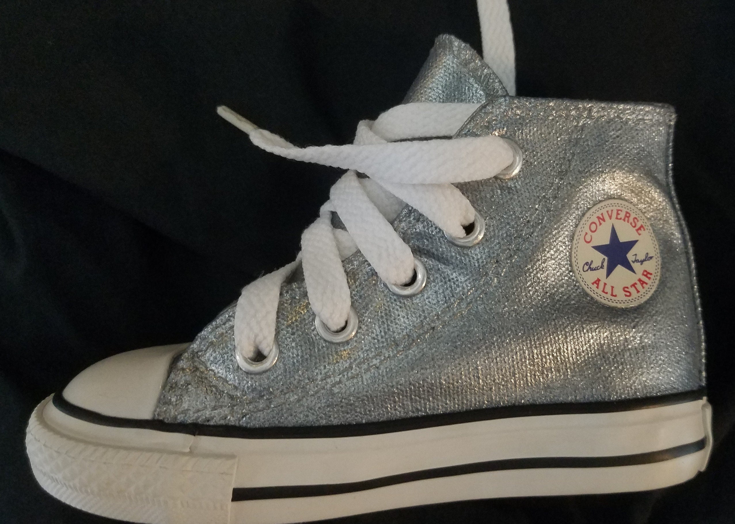 Kids metallic converse Clearance