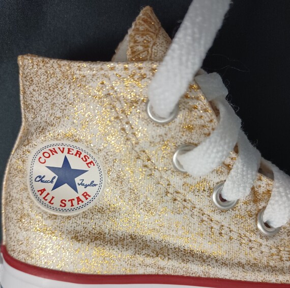 KIDS SIZE Handpainted and Washable Glitter/sparkle Converse Chuck Taylors 