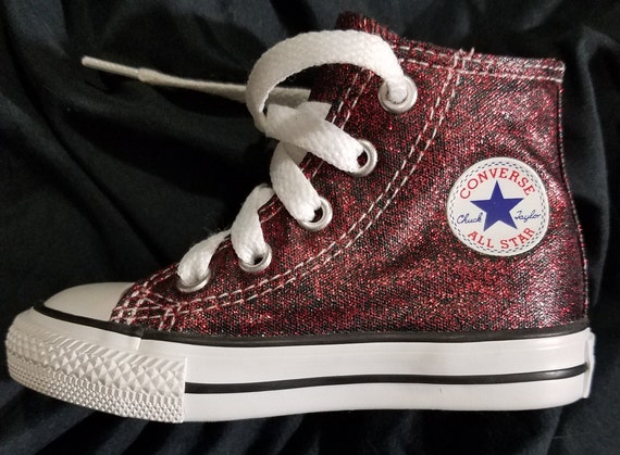 BABY SIZE Handpainted and Washable Glitter sparkle Converse Chuck Taylors Etsy