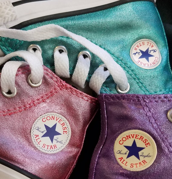 kids metallic converse