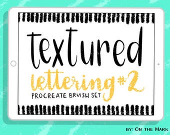 Textured Procreate Lettering Brushes Set 2