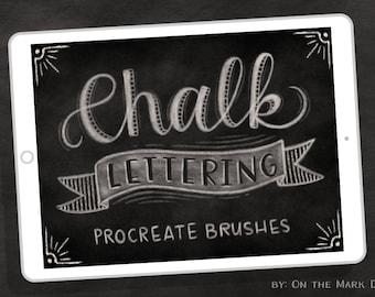 5 Chalk Lettering Procreate Brushes