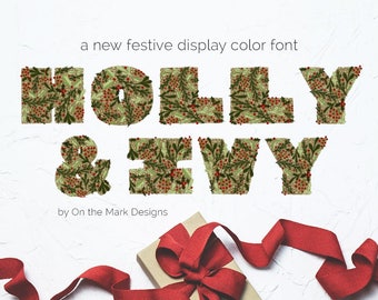 Holly & Ivy Display Color Font