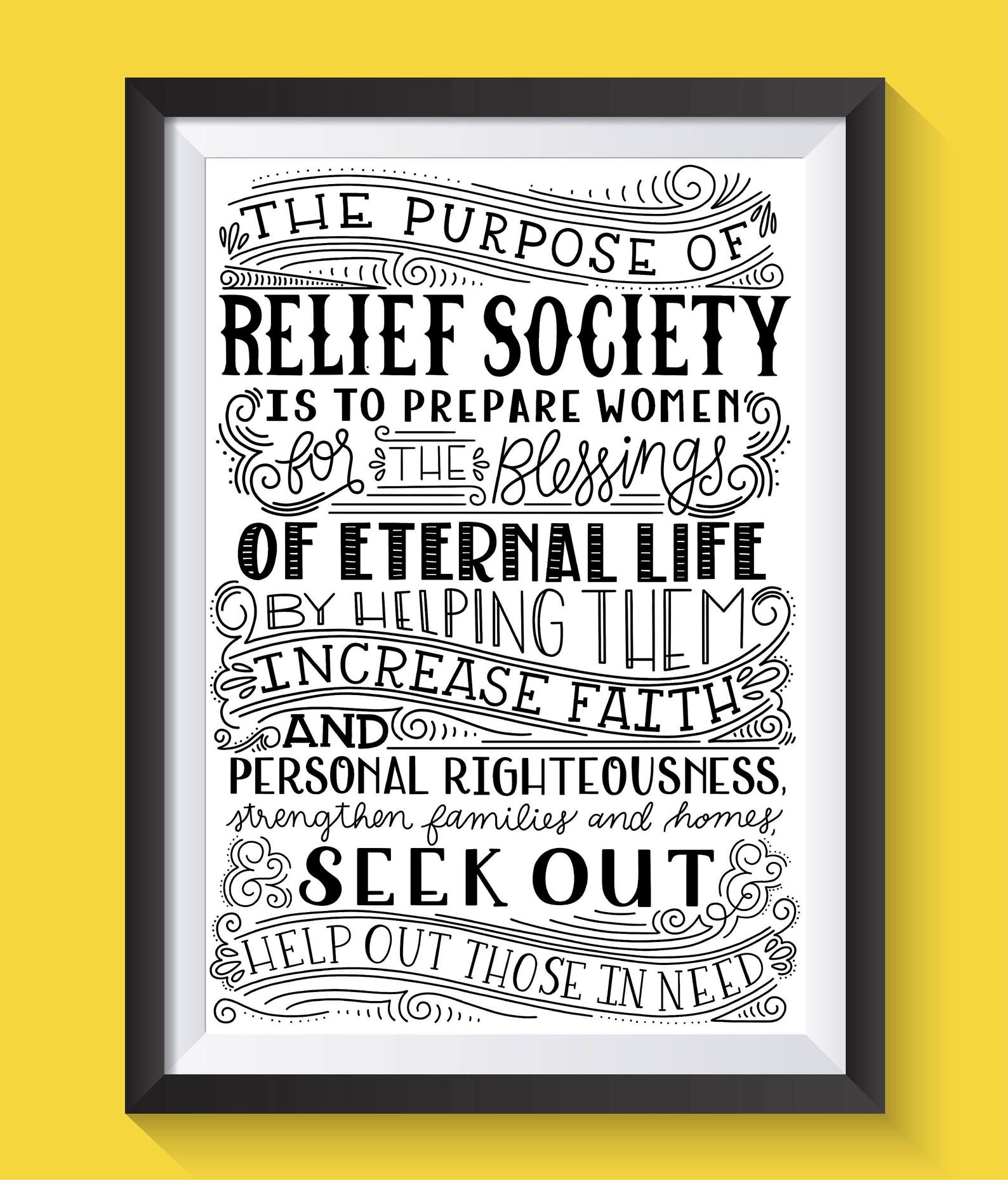LDS Relief Society Purpose Poster Printable Etsy