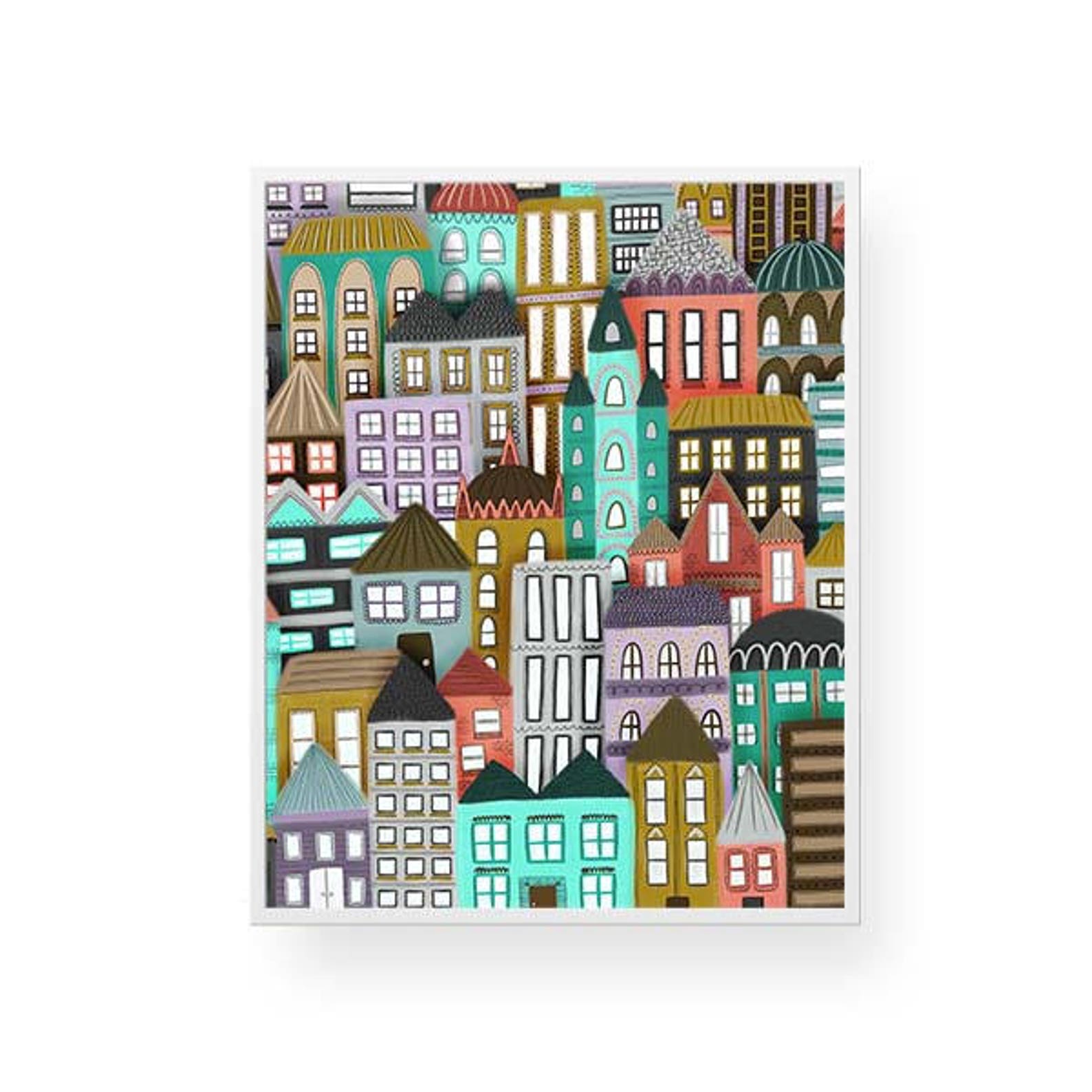 Houses Wall Art Print Etsy