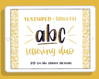 Textured & Smooth Lettering Duo Procreate Brushes