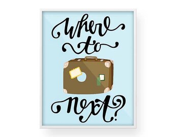 Where to Next? Travel Wall Art - Print