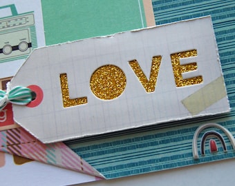Premade Single Scrapbook Page 12x12 Layout called "Love" Can't Get Enough of You, Dance Recital, Music Performance, Gymnastics Love