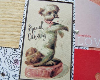 Premade Double Scrapbook Page 12x24 Layout called "Special Delivery" I Love You With All My Heart, Currently Loving, Happy Valentines Day