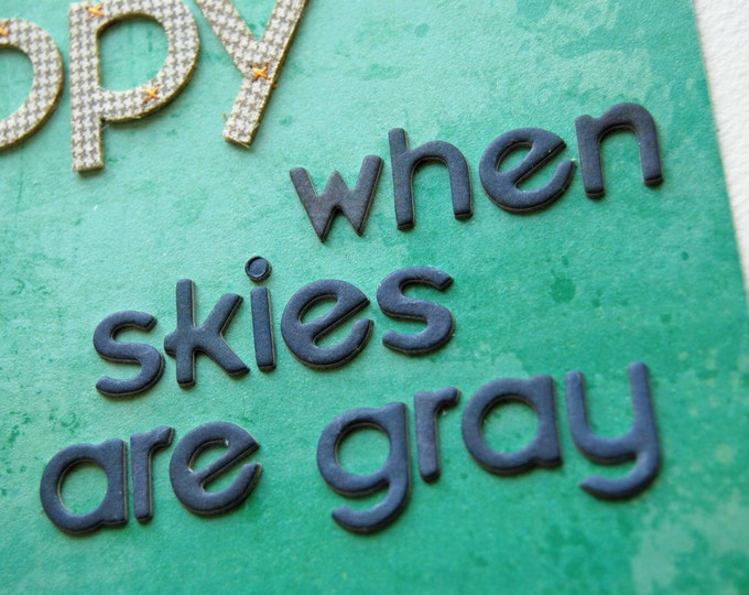 12x12 Premade Scrapbook Page Layout Called "happy, When Skies Are Gray ...