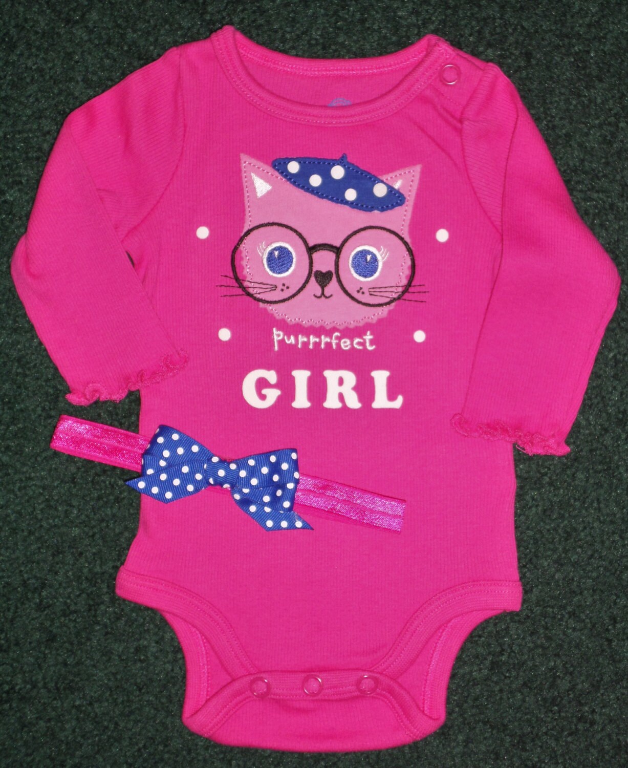 Newborn Baby Girl Gift Set Purrrfect Bodysuit Gift Set For Etsy
