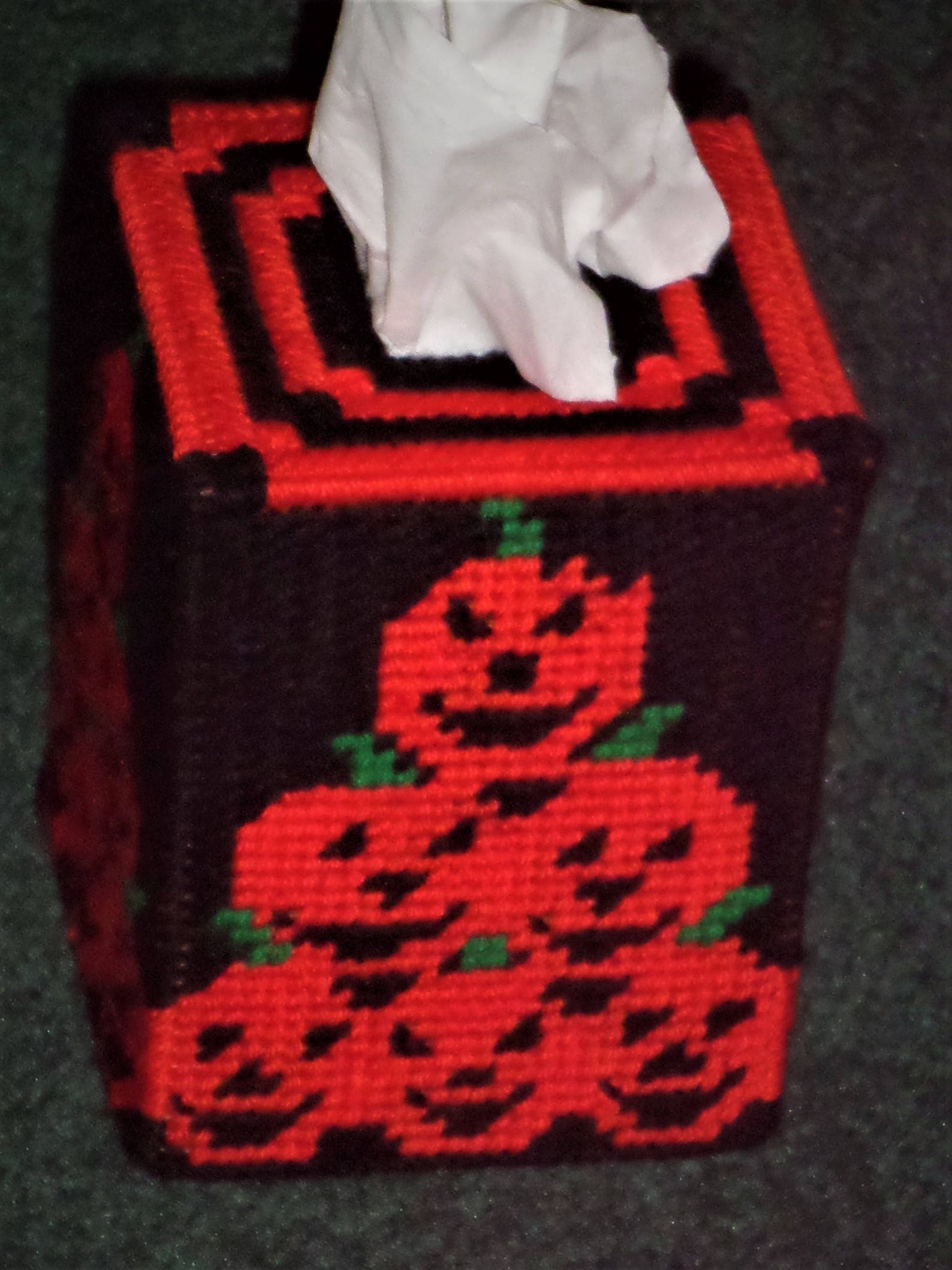 Halloween Plastic Canvas Tissue Box Cover Plastic Canvas Etsy