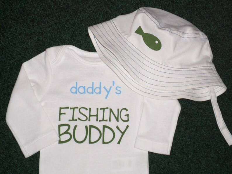 Daddy's Fishing Buddy Bodysuit Gift Sets With Matching Etsy