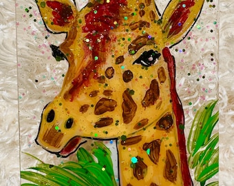 Giraffe nightlight, child’s nightlight,African wildlife,African animal,nursery nightlight,plug in light,nursery decor,rustic home decor