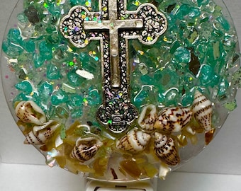 Christian Cross Nightlight, Cross nightlight,Christian gift, plug in nightlight,gift for mom, gift for grandma,memory gift, bereavement gift