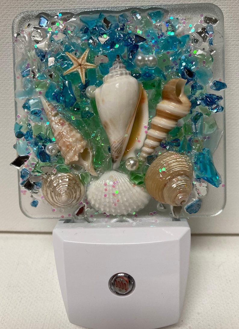 Led Nightlight Shell Coastal Nightlight/shell Night Light/night Light/wall Light/beach Light ...