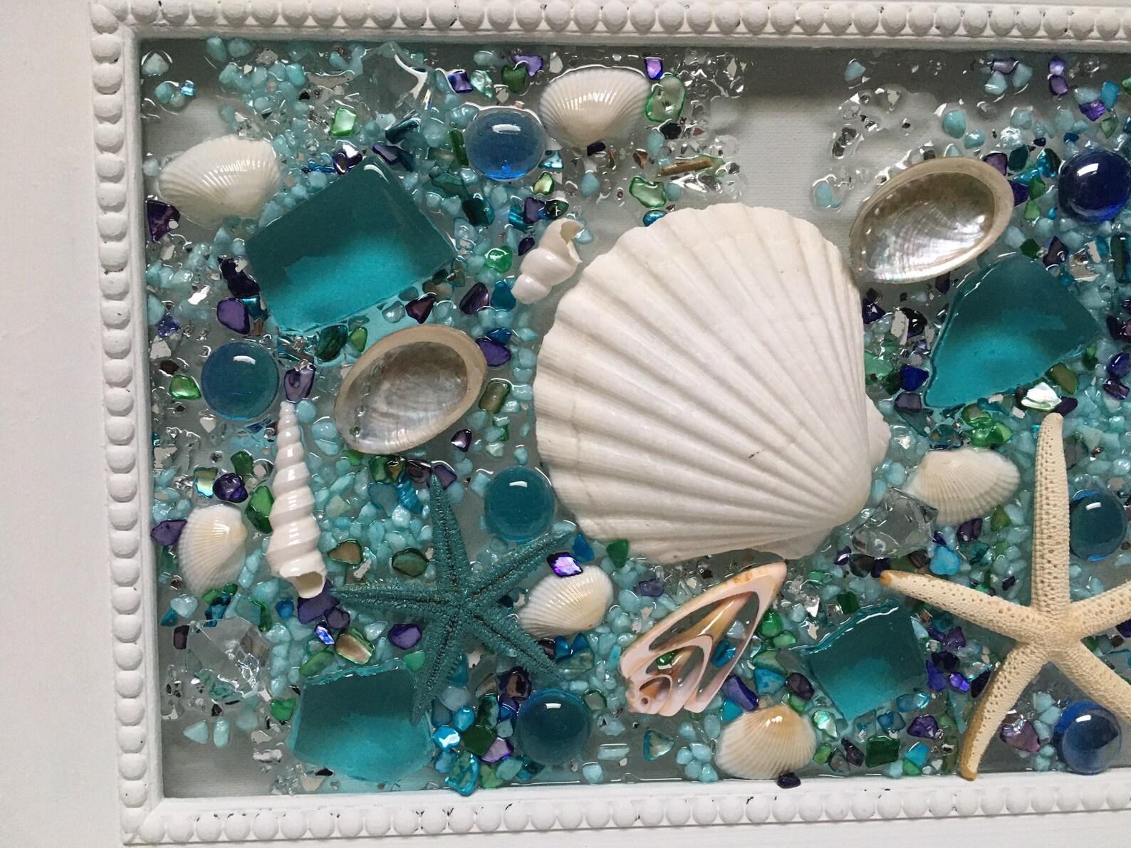 Seashell Decor/seaglass Wallart/beach Wall Art/coastal Etsy