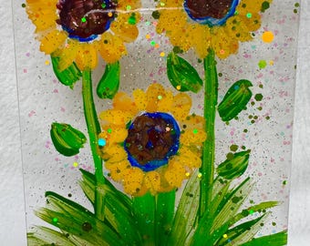 Sunflower nightlight, sunflower night light,wildflower nightlight, sunflowers, plug in nightlight, sunflower gift, garden gift,sunflowers