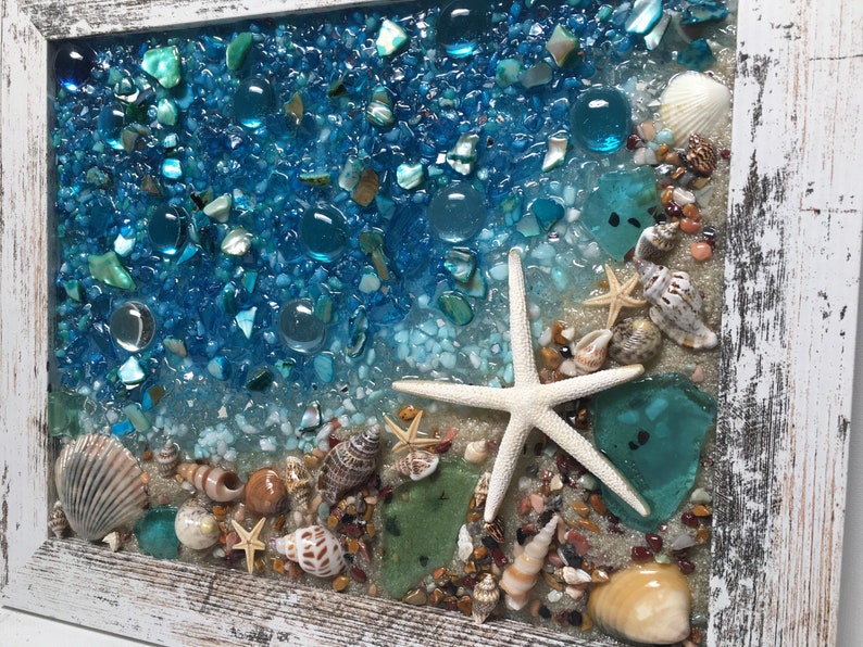 Coastline Seascape Seascape Window Beach Glass Art Sea - Etsy