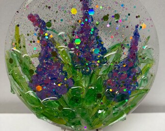 Lavender flower night light, lavender fields nightlight,wildflower meadow, lavender meadow night light, purple plug in night light, lavender