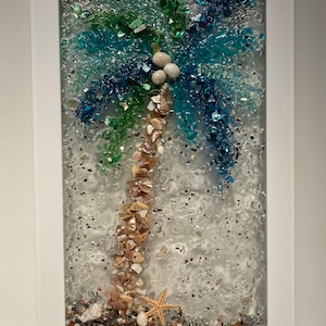 Tropical palm tree, palm tree, coastal palm tree, palm tree wall art, palm tree decor with beach