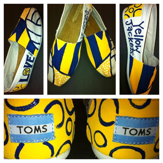 Items similar to Volleyball, SportyGirl TOMS on Etsy