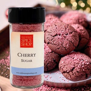 Cherry Sugar, Gift for Mom, Flavored Sugar, Gourmet Food, Hostess Gift, Baking Sprinkles