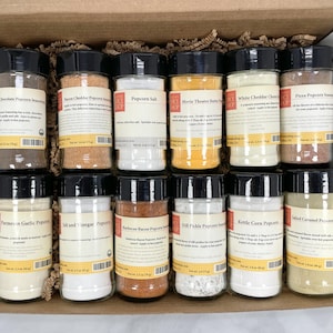 Popcorn Seasoning Variety Gift Box: 12 Sweet & Savory Flavors