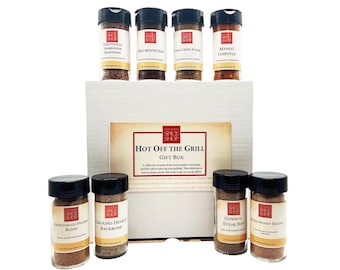 Grilling Gourmet Spices Gift Box: BBQ Seasonings for Dad, Hot off the Grill