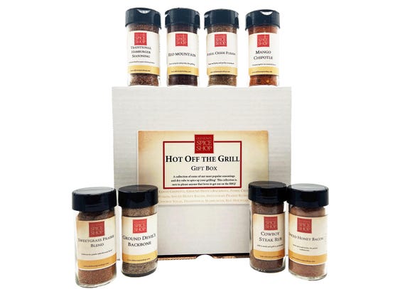Grilling Gourmet Spices Gift Box: BBQ Seasonings for Dad, Hot off the Grill