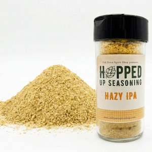 Hazy IPA Hopped Up Seasoning - Gourmet Craft Beer Spice Rub with Real Hops, Gift for Beer Lover, Citrusy Grilling Spices for Chicken & Fish
