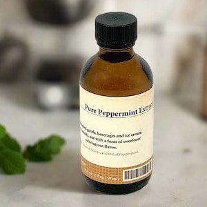 Pure Peppermint Extract, Flavorings and Emulsions, Gift for Baker