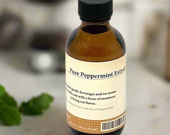 Pure Peppermint Extract, Flavorings and Emulsions, Gift for Baker