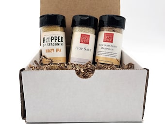 Hop Trio Gift Box, Beer Seasoning Blends, Gourmet Beer Spices and Salts