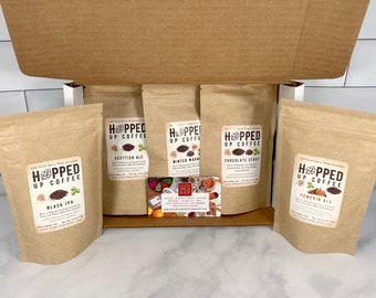 Hopped Up Coffee - Sample Pack, Beer Coffee, Specialty Coffee, Beer Lover Gift, Coffee Lover Gift