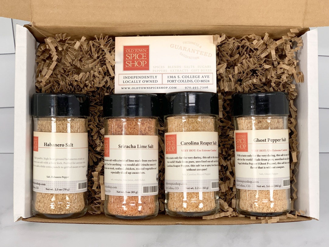 Spicy Salts Gift Box Chili Infused Salts Stocking Stuffers
