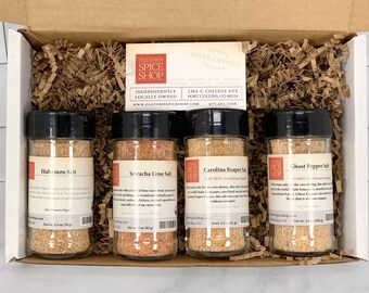 Spicy Salts Gift Box, Chili Infused Salts, Stocking Stuffers