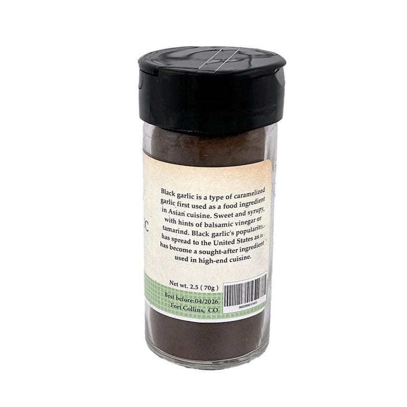 Ajo negro en polvo, condimento rico en umami para cocina gourmet, ajo fermentado imagen 3